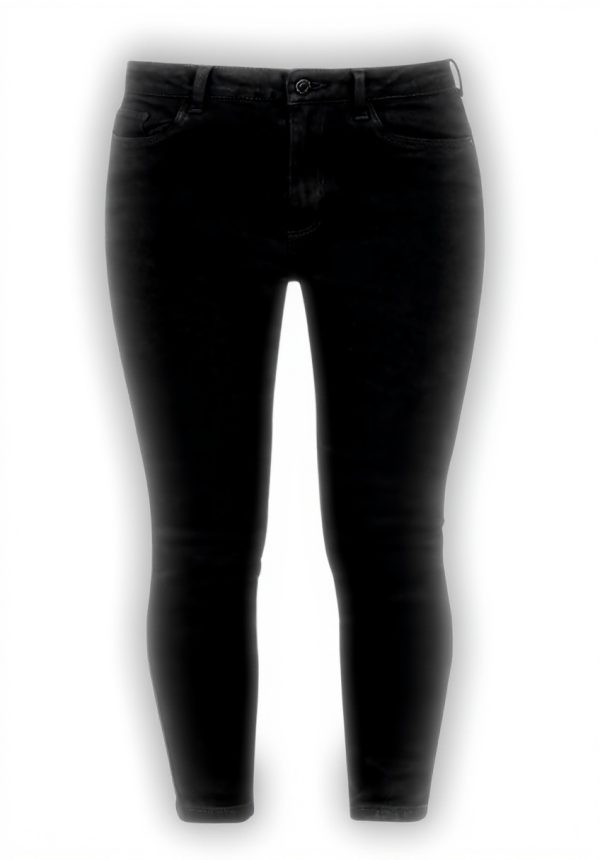 NOISY MAY Womens Coated Skinny Jeans Black Regular Fit