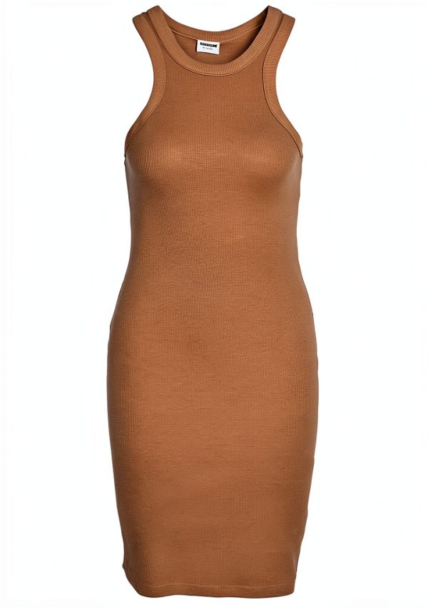 Robe dos nu Noisy May Femme Coton Casual Chipmunk