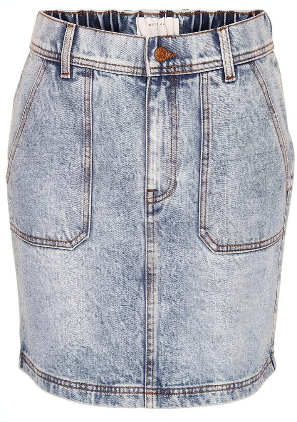 Jupe denim NOISY MAY Regina HW courte bleu clair femme