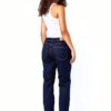 Jean femme Bestseller taille haute délavé bleu foncé-4
