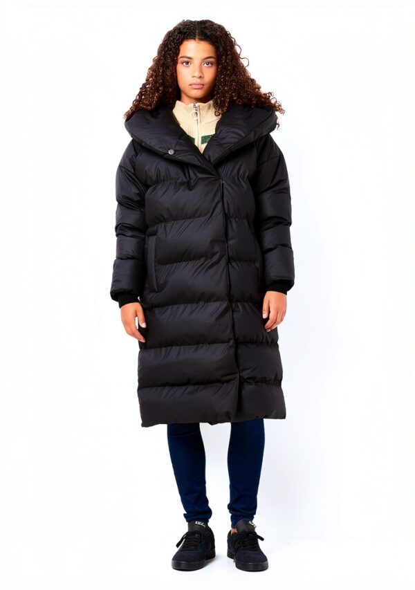 Veste femme Bestseller capuche manches longues noir-3