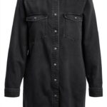 Noisy May Robe courte col chemise manches longes femme-0