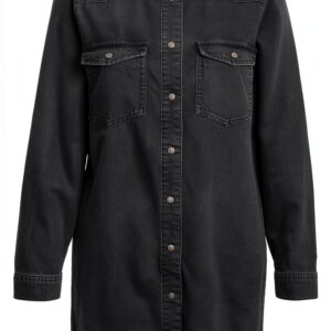 Noisy May Robe courte col chemise manches longes femme-0