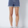 Bermuda Shorts Femme Bestseller Coton Slim Fit Bleu-1