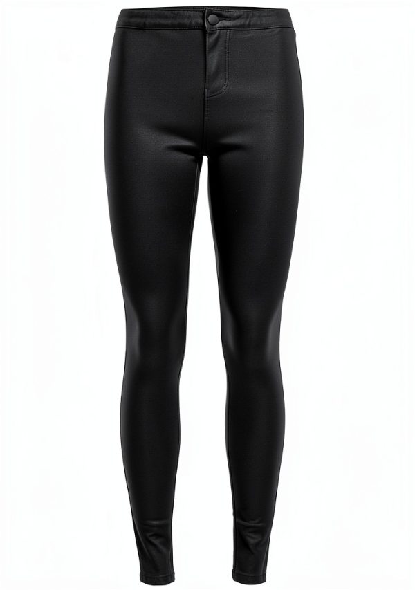 Pantalon Femme Noisy May Enduit Super Elastique Noir