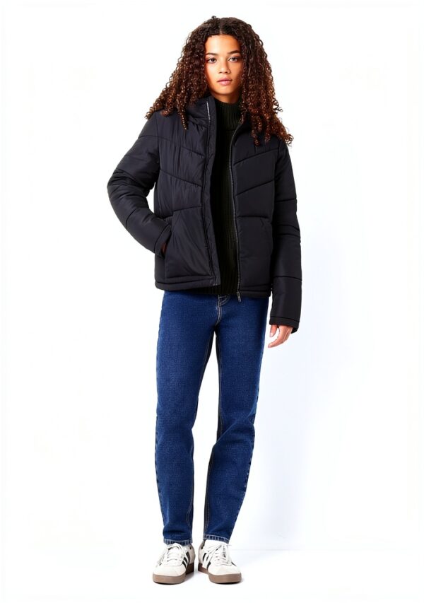 Veste Femme Bestseller Coupe Classique Noir Hiver-3