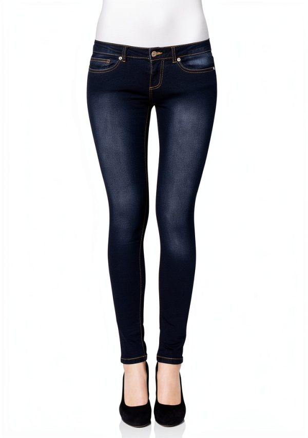 NOISY MAY Jeans Femme Slim Fit Elastique Bleu Denim