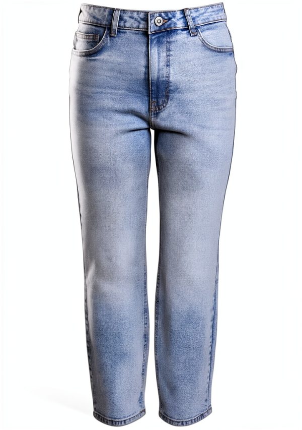 NOISY MAY Jeans Femme Taille Haute Déchiré Bleached NMOTION