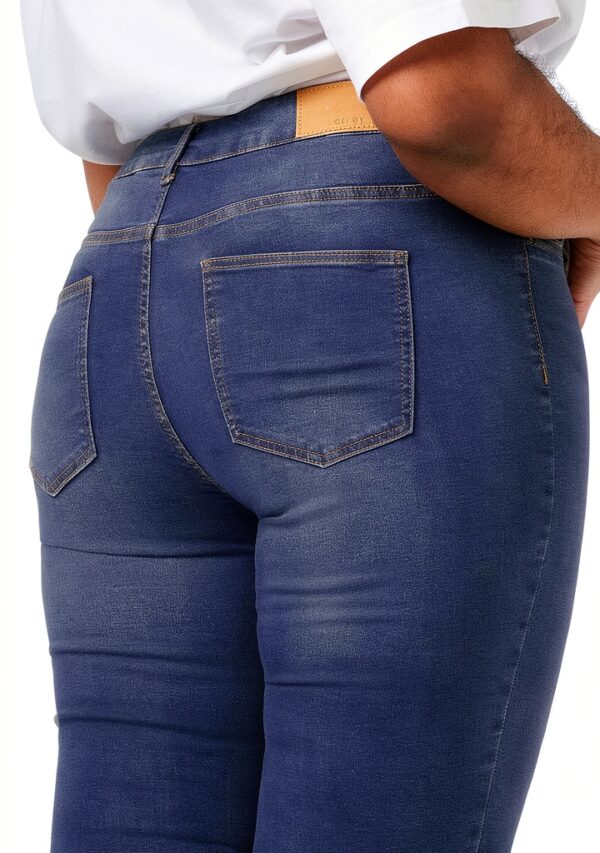 Bestseller Jean femme coton extensible taille haute ceinture-7