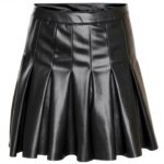 Jupe femme Bestseller taille haute volants courte noir-0