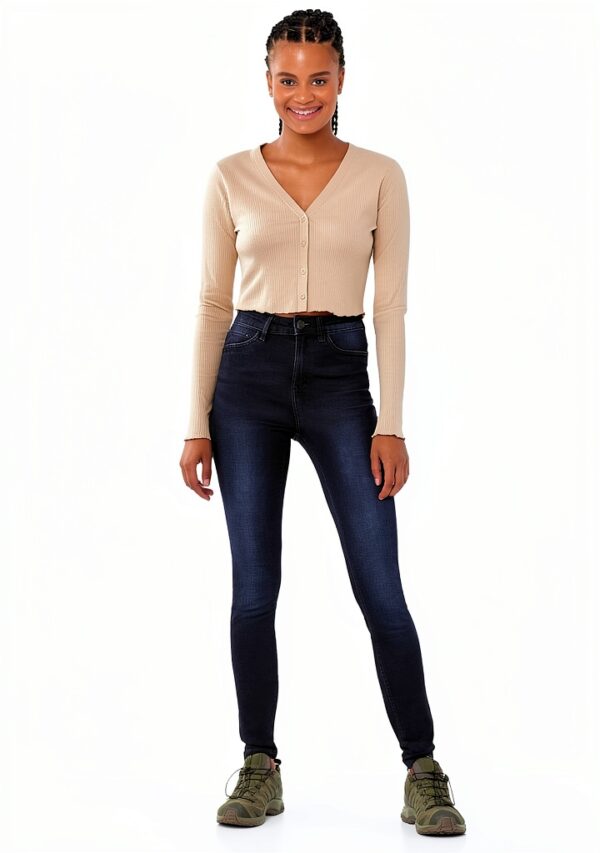 Bestseller Jean Femme Coton Extensible Fermeture Éclair-3
