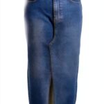 Jupe midi Bestseller fente avant taille normale femme-0