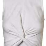 Débardeur Femme Coton Extensible Blanc Éclatant Taille L-0
