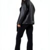 Veste en cuir synthétique femme Noir Bestseller A/S-2