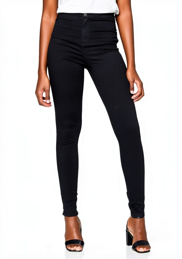 Jean femme slim fit NOISY MAY noir taille haute-0