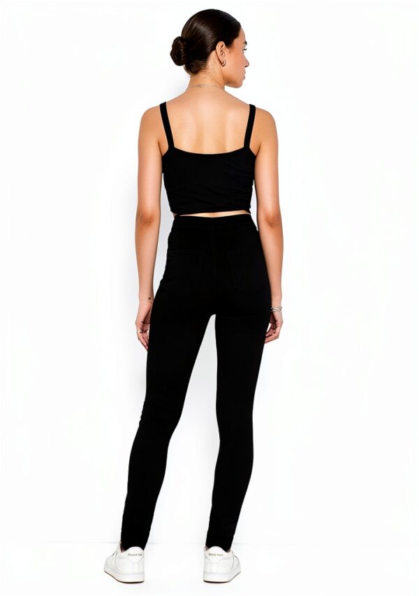 Jean femme slim fit NOISY MAY noir taille haute-5
