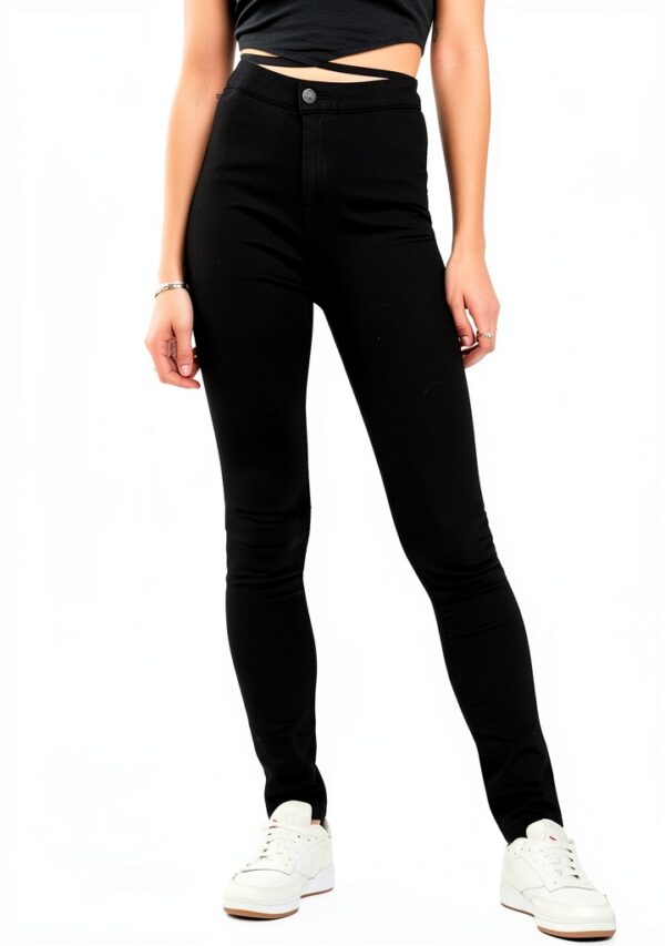 Jean femme slim fit NOISY MAY noir taille haute-3