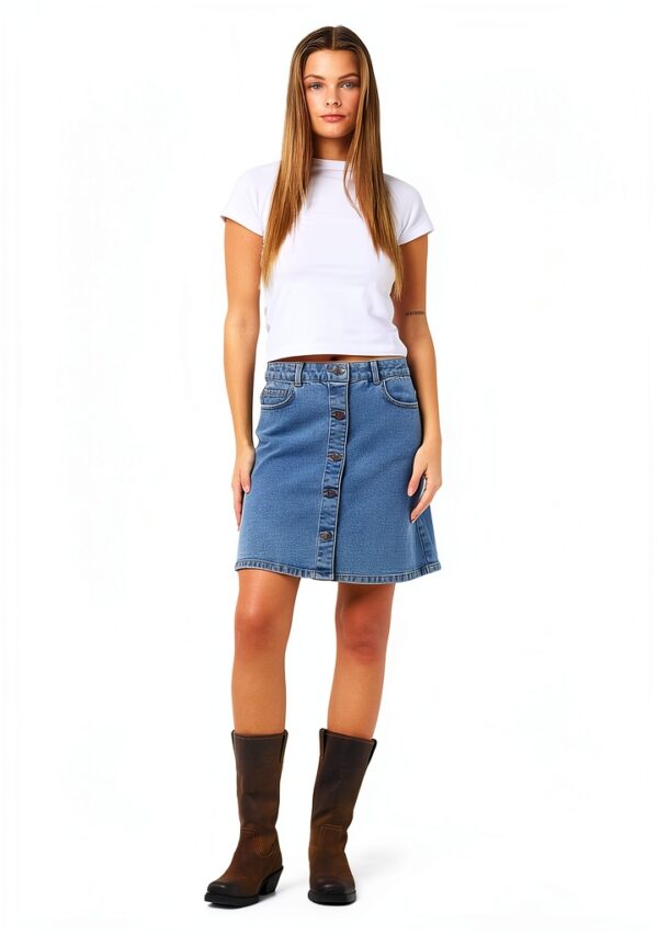 Jupe en jean Bleu-clair femme Bestseller A/S-3