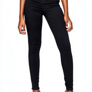 Jean skinny femme NOISY MAY noir taille basse stretch coton élasthanne-0