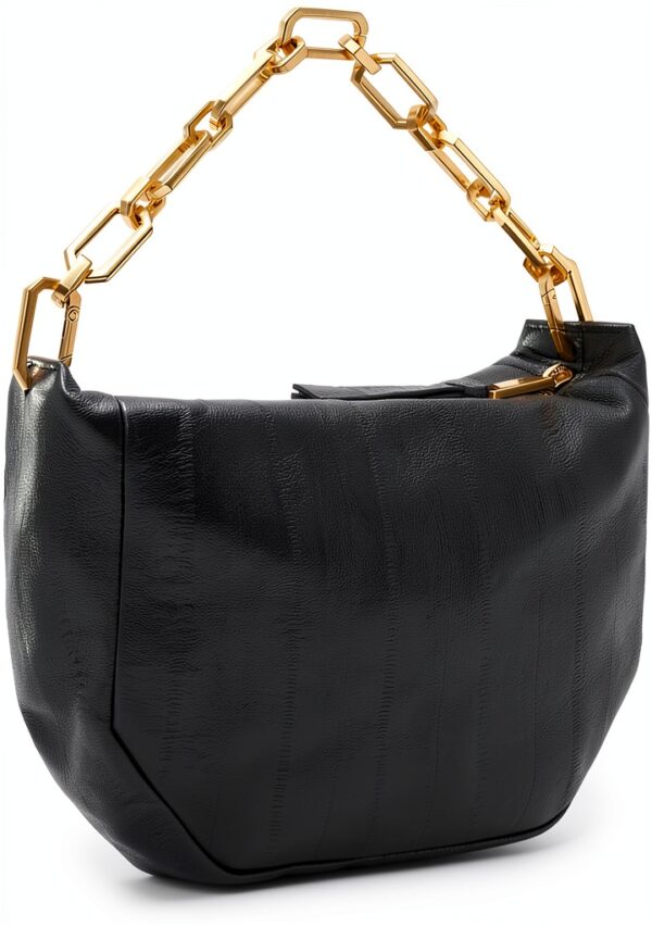 AllSaints Madea Mini sac à anguille Noir – cuir souple, design épuré-3