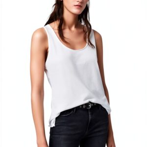AllSaints Emelyn Tonic Débardeur sans manches en coton pour femme-0