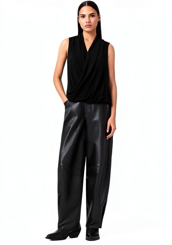 AllSaints Femmes Adaline Top Regular - Noir Taille UK 8/US 4-1