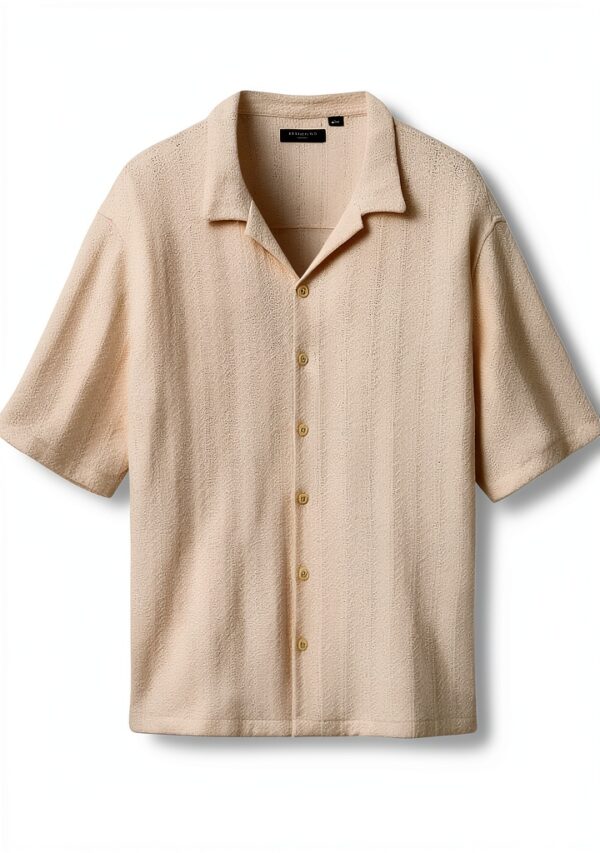 Allsaints Hommes Trace SS Shirt Cottage White Taille M Oversized-6