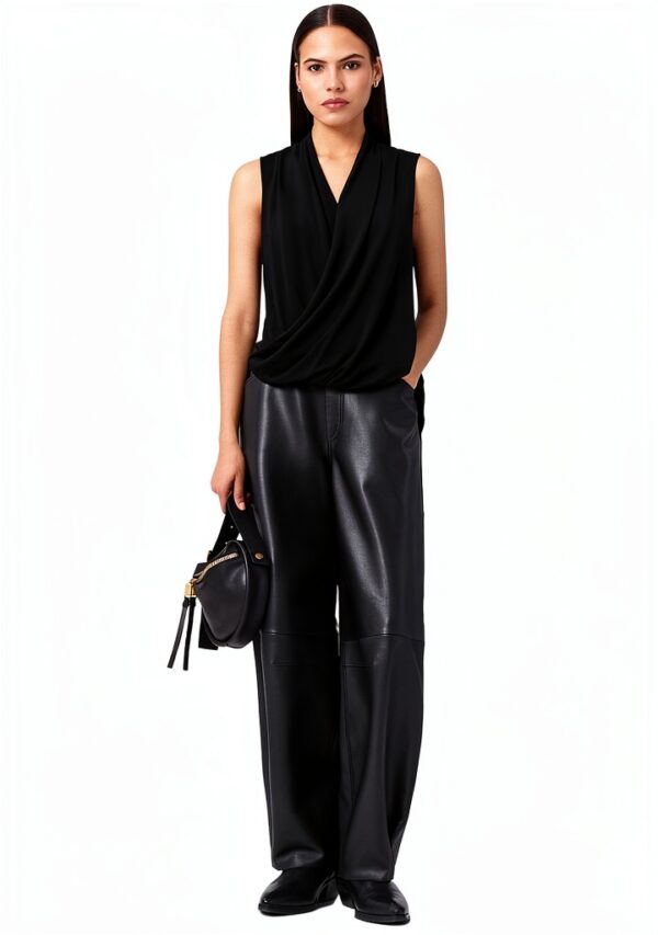 AllSaints Femmes Adaline Top Regular - Noir Taille UK 8/US 4-5