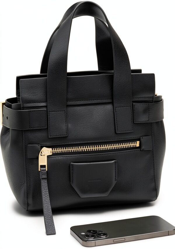AllSaints Perez Mini Sac Noir-2