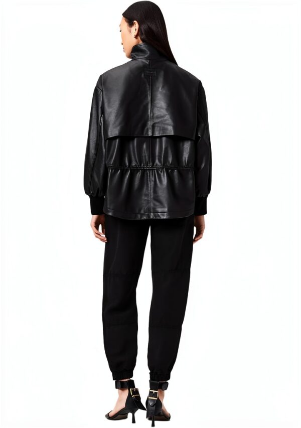 Allsaints Femmes VAL Tencel Trouser Ankle Pants Noir Taille UK 8-6