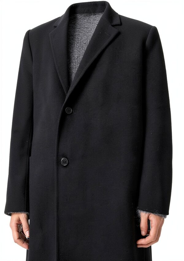Allsaints Brax Coat Manteau Homme Noir Taille 46 Style Formelle-5