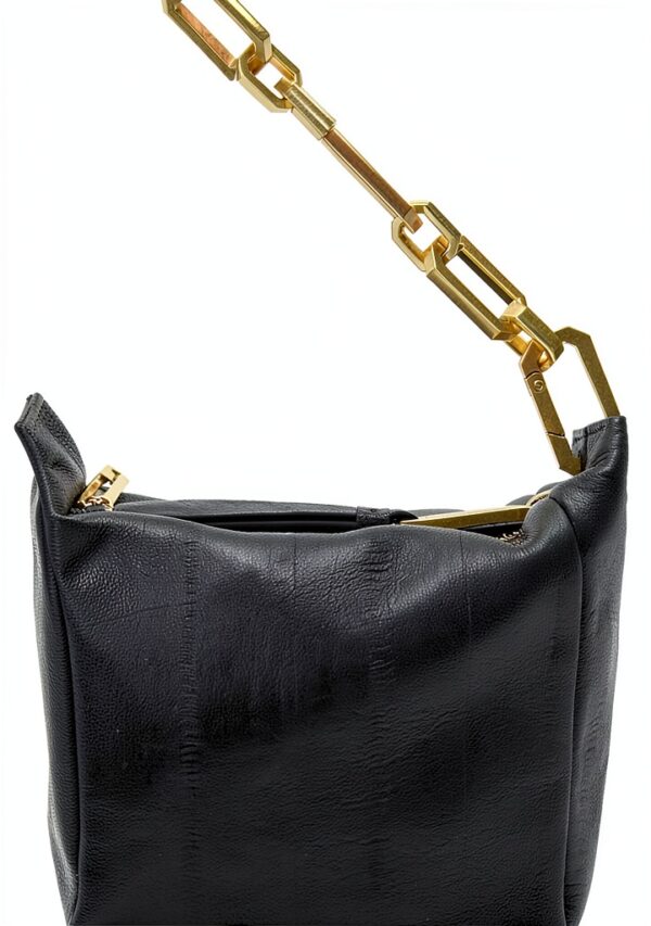 AllSaints Madea Mini sac à anguille Noir – cuir souple, design épuré-2