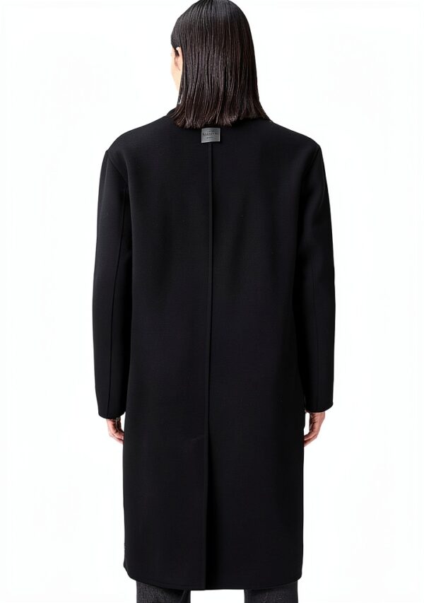 Allsaints Brax Coat Manteau Homme Noir Taille 46 Style Formelle-3