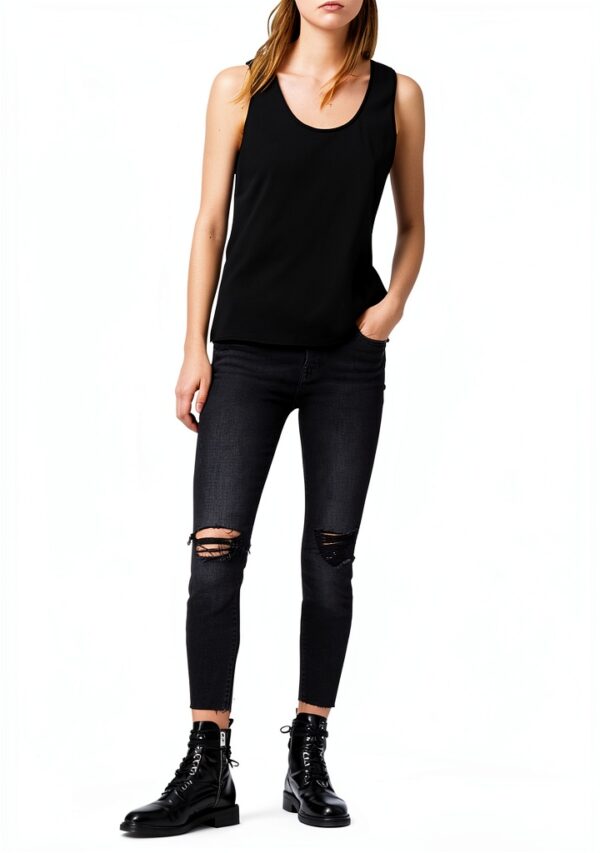 AllSaints Emelyn Tonic Débardeur sans manches en coton pour femme-1