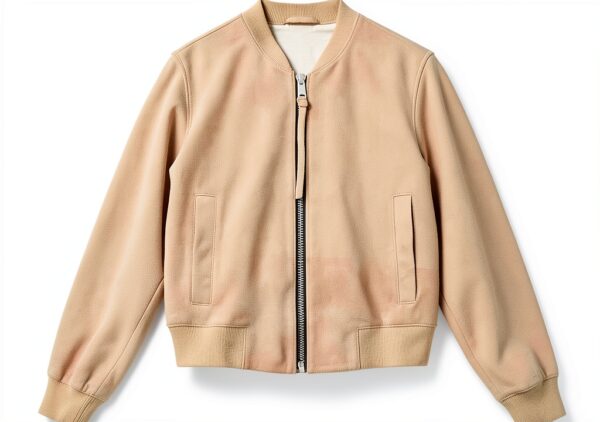 AllSaints Orten Suede Bomber Leather Jacket Femme-6