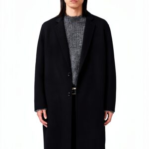 Allsaints Brax Coat Manteau Homme Noir Taille 46 Style Formelle-0