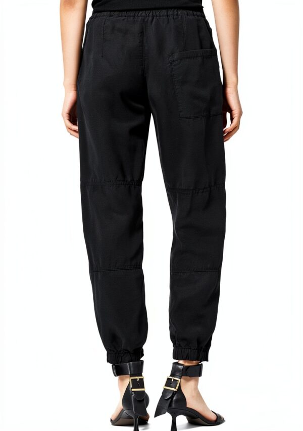 Allsaints Femmes VAL Tencel Trouser Ankle Pants Noir Taille UK 8-2
