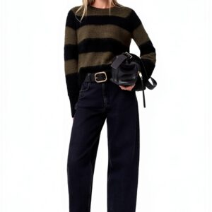 Allsaints Lou Jumper Pull Femme Noir Vert Taille L et Style urbain-0