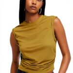 AllSaints Débardeur à manches roulées West sans manches pour femme-0