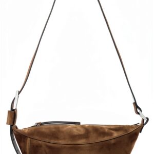 Sac à bandoulière AllSaints Luna en daim marron fango – modèle W350XD-0