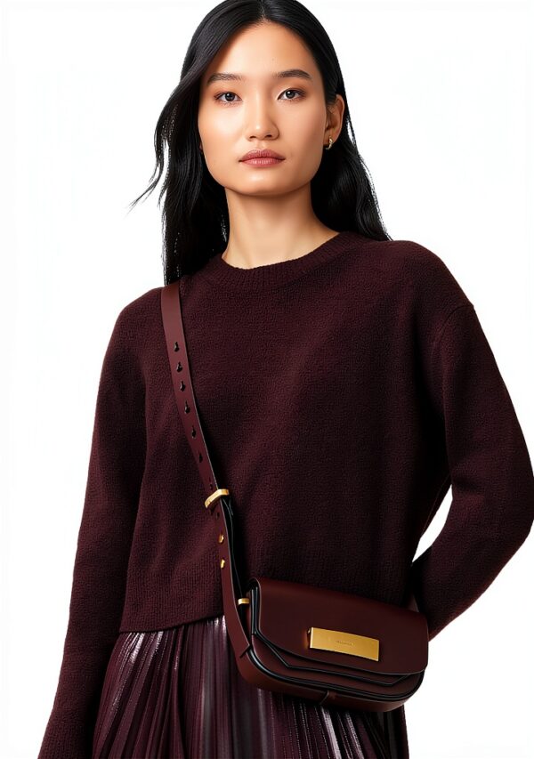 AllSaints Etta Xbody Sacoche Rouge foncé-1