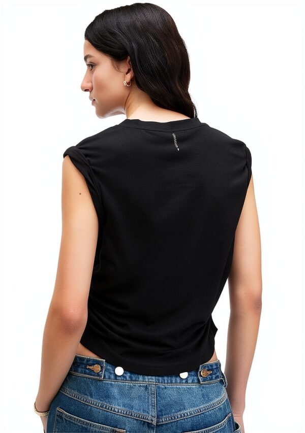 AllSaints Débardeur à manches roulées West sans manches pour femme-3