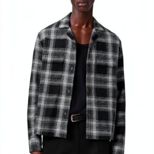 Allsaints Teshio LS Shirt Homme - Chemise Décontractée Noire XS à XXL-0