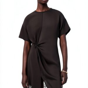 Robe en dentelle Lana AllSaints coupe slim couleur Bottle Brown-0