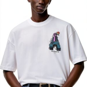 Allsaints T-Shirts pour Homme – Blanc – Coton biologique, coupe épurée-0