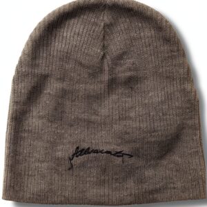 AllSaints Bonnet avec logo brodé pour homme Gris chiné, noir, Taille unique-0