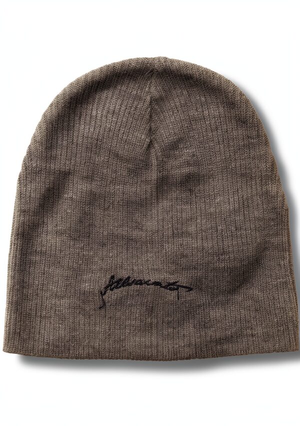 AllSaints Bonnet avec logo brodé pour homme Gris chiné, noir, Taille unique-0
