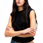 AllSaints Débardeur à manches roulées West sans manches pour femme-0