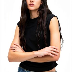 AllSaints Débardeur à manches roulées West sans manches pour femme-0